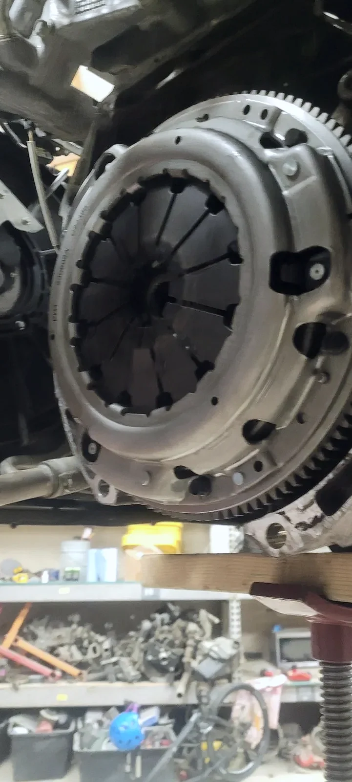 Clutch and flywheel during a clutch job in Jerome, Idaho